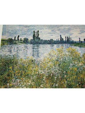vintage Claude Monet Banks of the Seine Print National Gallery of Art DC 53093